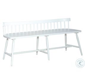 Palmetto Heights Two Tone Shell White and Driftwood Low Back Spindle Bench