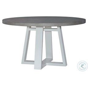 Palmetto Heights Two Tone Shell White and Driftwood Round Dining Table