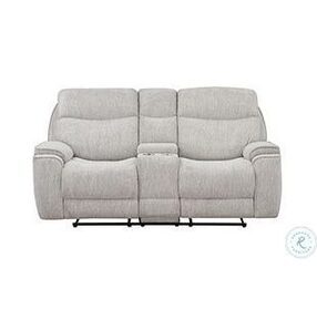 Lucerne White Reclining Console Loveseat