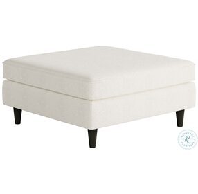 Chanica Oyster Ivory Square 18" Cocktail Ottoman