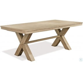 Sophie Natural 78" Extendable Trestle Dining Table