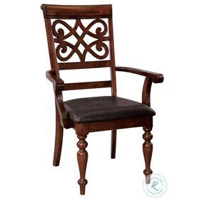 Creswell Dark Cherry Arm Chair Set of 2