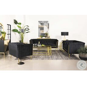Holly Black Living Room Set