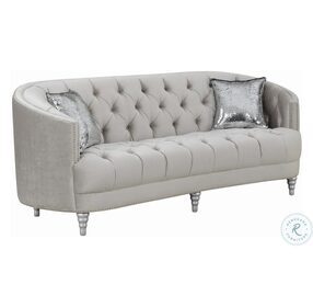 Avonlea Gray Velvet Sofa