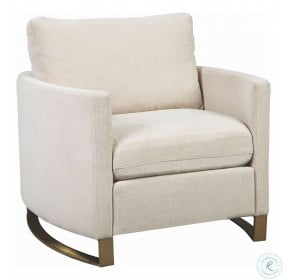 Corliss Beige Velvet Chair