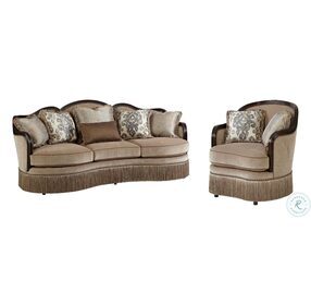 Giovanna Azure Upholstered Living Room Set