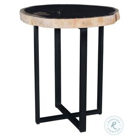 Merlin Black And White Accent Table