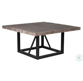 Messina Gray And Black Square Dining Table