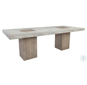 Phoenix Distressed Gray And Brown Dining Table