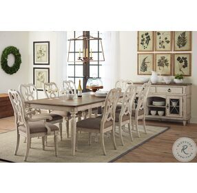 Southbury Fossil And Parchment Extendable Rectangular Dining Room Set