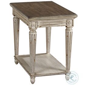 Southbury Fossil and Parchment Charging Chairside Table