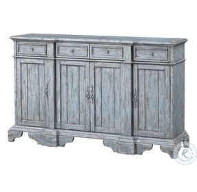 Bethany Aged Blue 4 Drawer 4 Door TV Stand