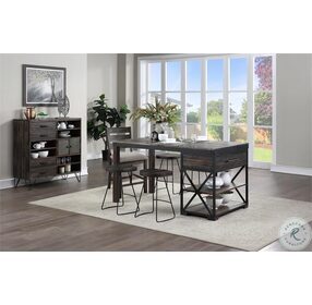Canyon Ridge Brown Counter Height Dining Room Set
