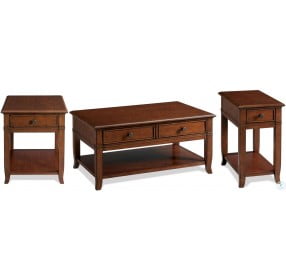 Campbell Burnished Cherry Occasional Table Set