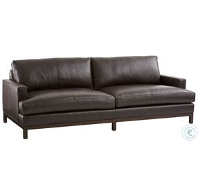 Horizon Dark Brown Leather Sofa By Barclay Butera
