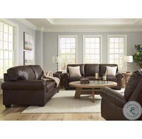 Colleton Dark Brown Living Room Set