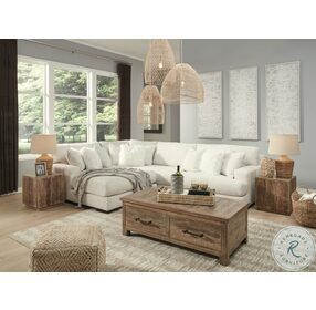 Zada Ivory LAF Chaise Sectional