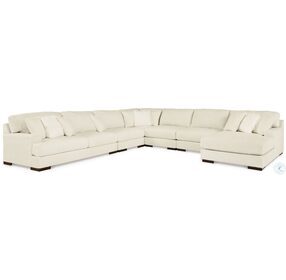 Zada Ivory 6 Piece Sectional with Chaise