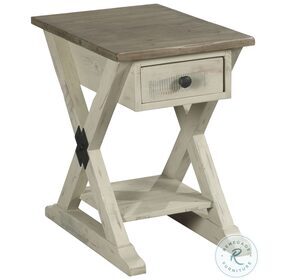 Reclamation Place Willow And Sun Dried Natural 1 Drawer Chairside Table