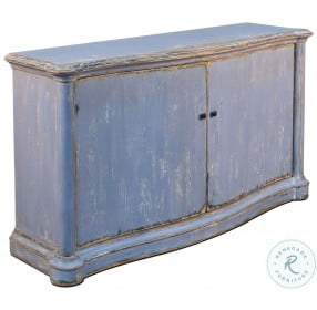 Columns Blue Bowfront Sideboard