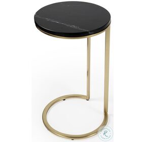 Shounderia Black Marble Marble Accent Table