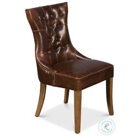 Sophie Brown Leather Side Chair Set Of 2