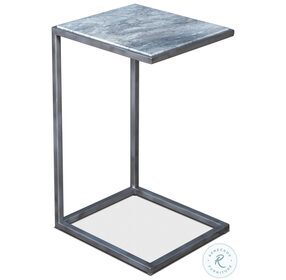 52875 Silver Marble Top Laptop Table