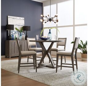 Crescent Creek Weathered Gray Gathering Counter Height Dining Room Set