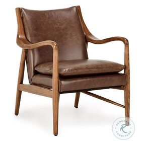 Kiannah Brown Leather Club Chair