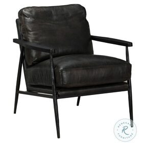 Christopher Black Leather Club Chair