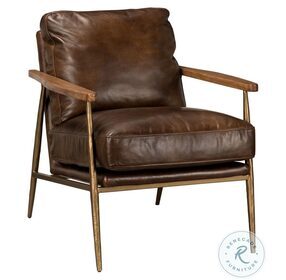 Christopher Brown Leather Club Chair