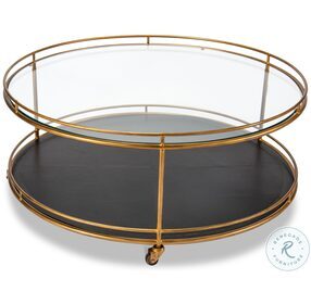 Trolley Gold Round Cocktail Table