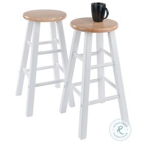 Element Natural And White Counter Height Stool Set Of 2