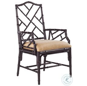 Island Estate Golden Sand And Noche Black Ceylon Arm Chair