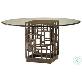 Ocean Club 54" South Seas Round Glass Dining Table