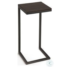 Kilmer Coffee And Black Metal Accent Table