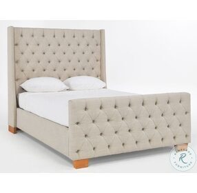 Laurent Cream Tufted Queen Panel Bed
