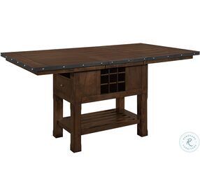 Schleiger Dark Brown Extendable Counter Height Dining Table