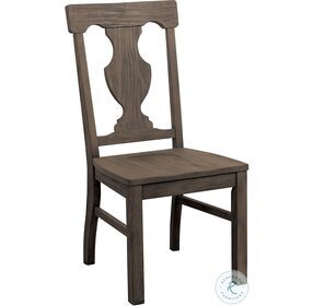 Toulon Distressed Dark Oak Side Chair Set of 2