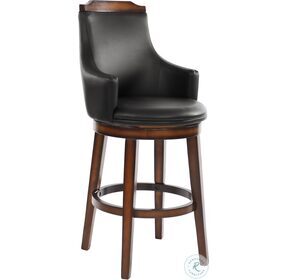 Bayshore Dark Brown Swivel Pub Height Chair Set of 2