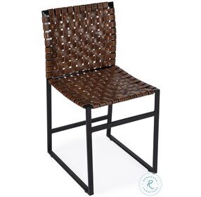 Urban Brown Woven Leather Chair