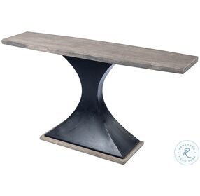 Lidiya Gray Sandwash Wood And Metal Console Table