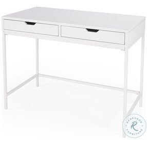 Belka Glossy White Drawer Desk