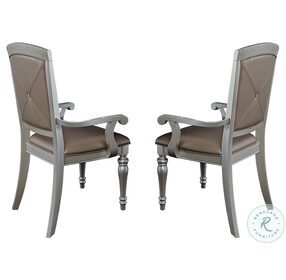 Orsina Silver Arm Chair Set of 2