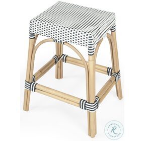Robias Blue And White Bone Counter Height Stool