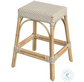 Tobias Distressed Tan and Beige 24" Counter Height Stool