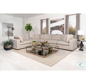 Lakeview Ivory L Shape 6 Piece Modular Sectional