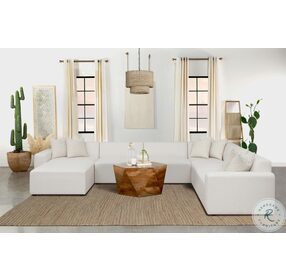 Freddie Pearl Upholstered Tight Back 7 Piece Sectional