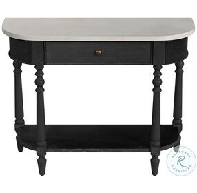 Danielle Washed Black And White Marble Console Table