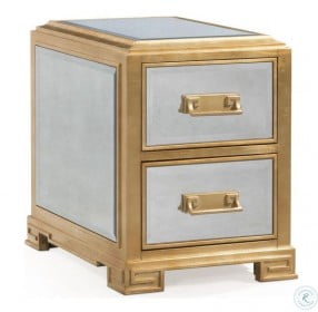 Alcott Gold Leaf Chairside End Table